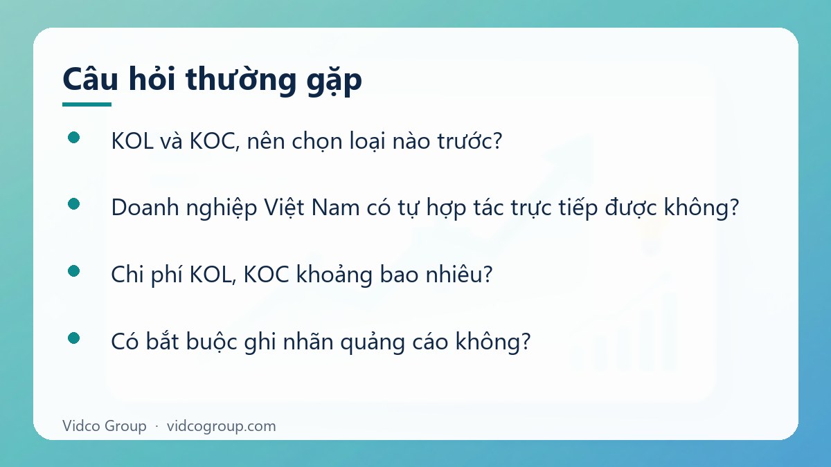Một số câu hỏi thường gặp về KOL, KOC Trung Quốc cho du lịch