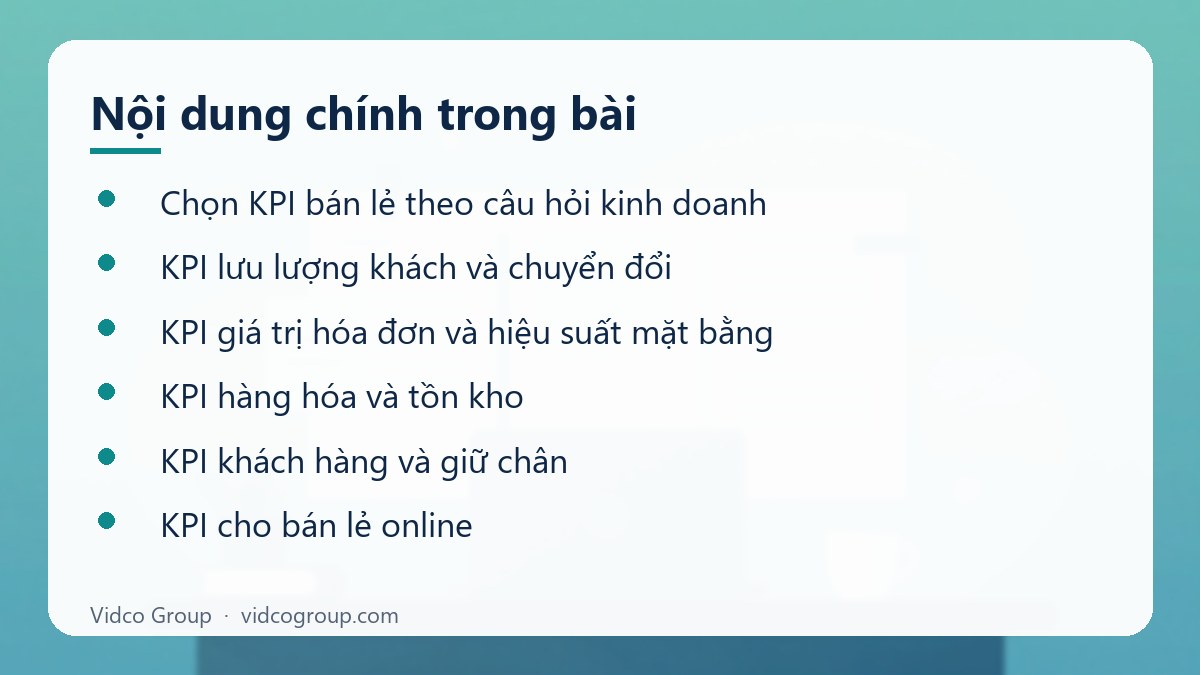Nội dung chính: KPI ngành bán lẻ