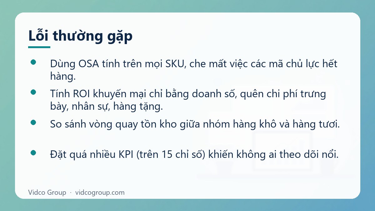 Danh sách: Lỗi thường gặp