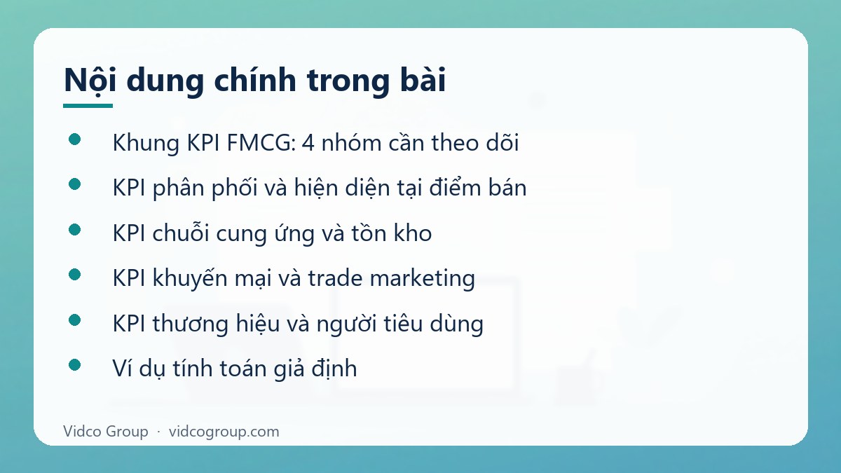Nội dung chính: KPI ngành FMCG