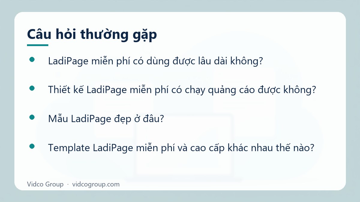 Một số câu hỏi thường gặp về LadiPage miễn phí hay trả phí