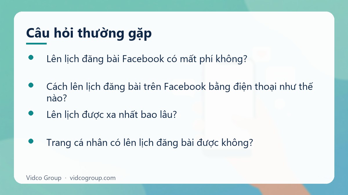Một số câu hỏi thường gặp về Cách lên lịch đăng bài trên Facebook bằng Business Suite