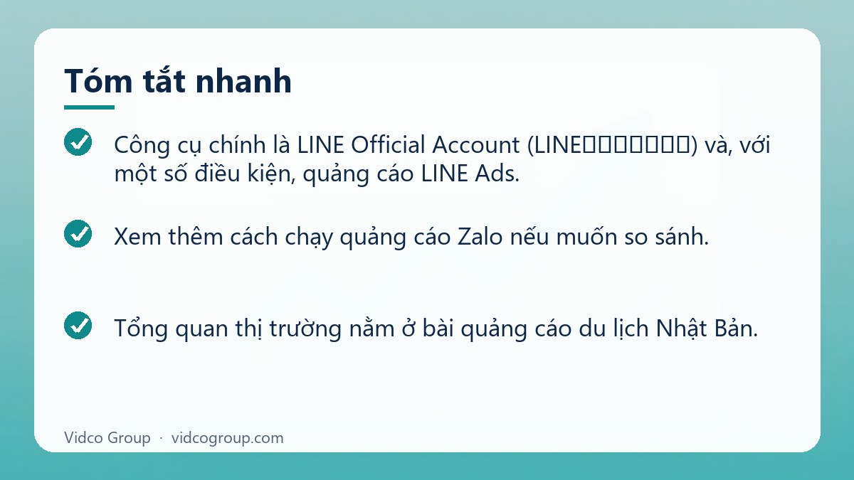 Tóm tắt nhanh: LINE marketing du lịch