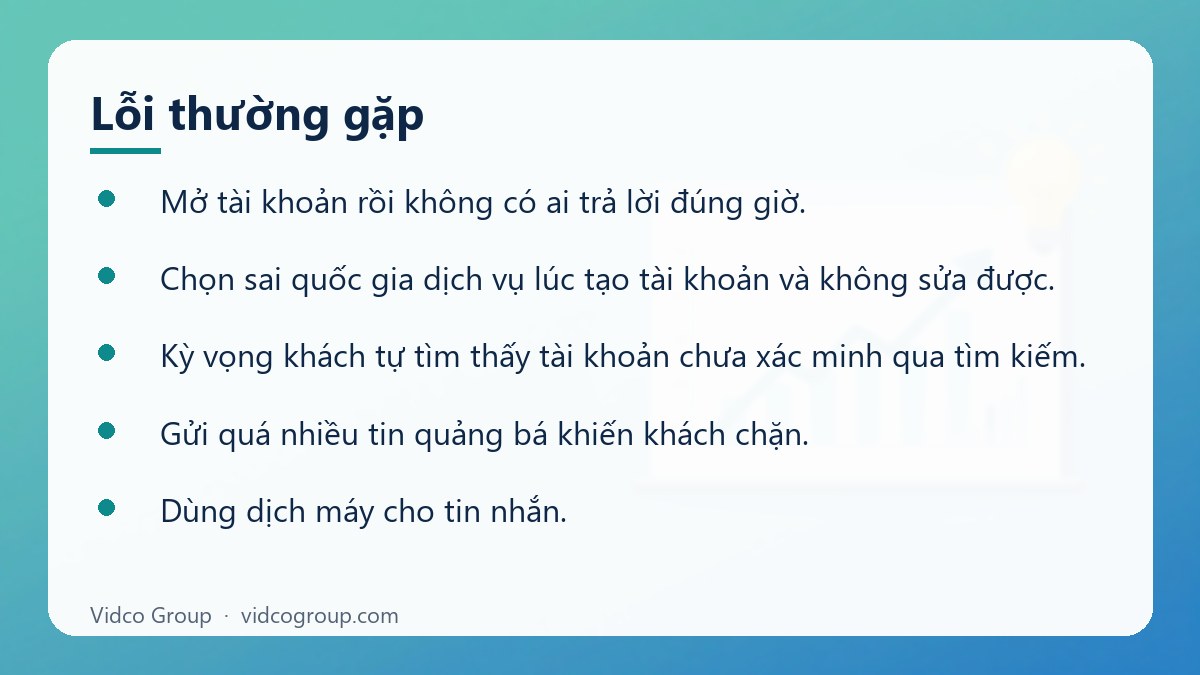 Danh sách: Lỗi thường gặp