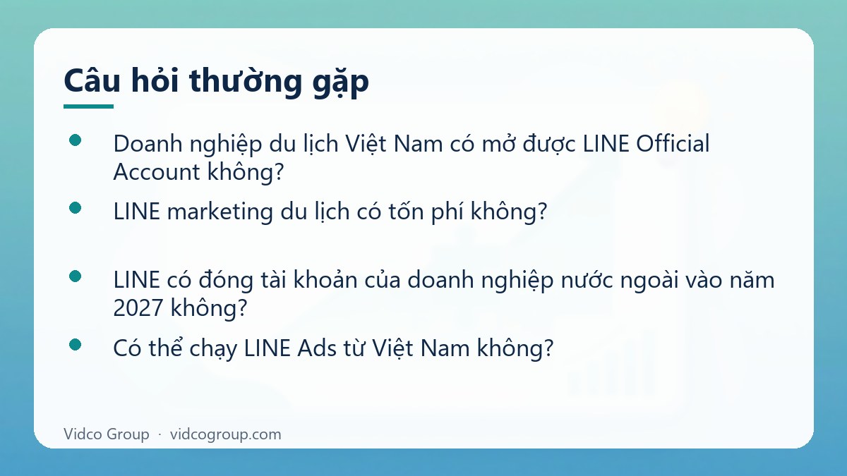 Một số câu hỏi thường gặp về LINE marketing du lịch