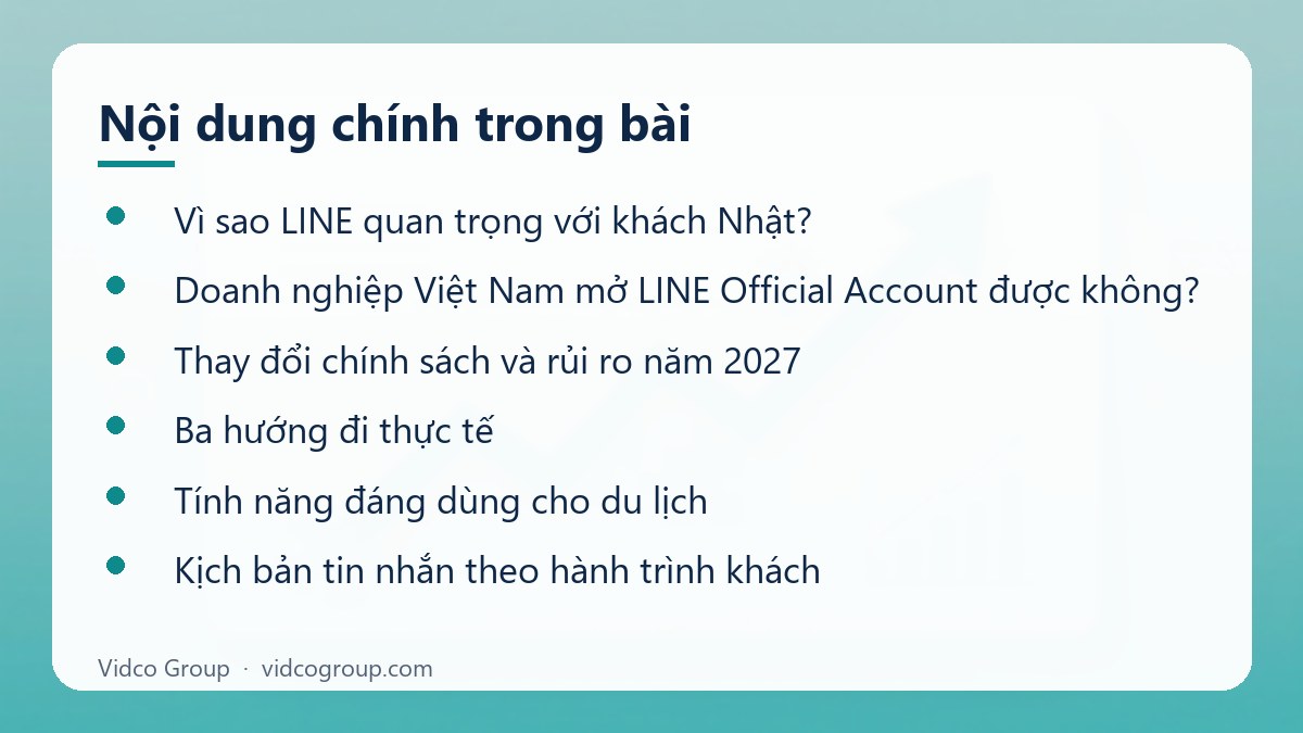 Nội dung chính: LINE marketing du lịch
