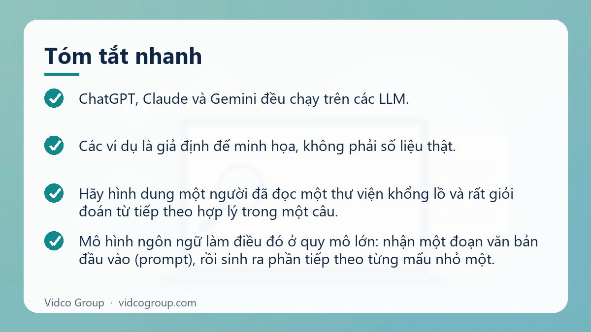 Tóm tắt nhanh: LLM là gì