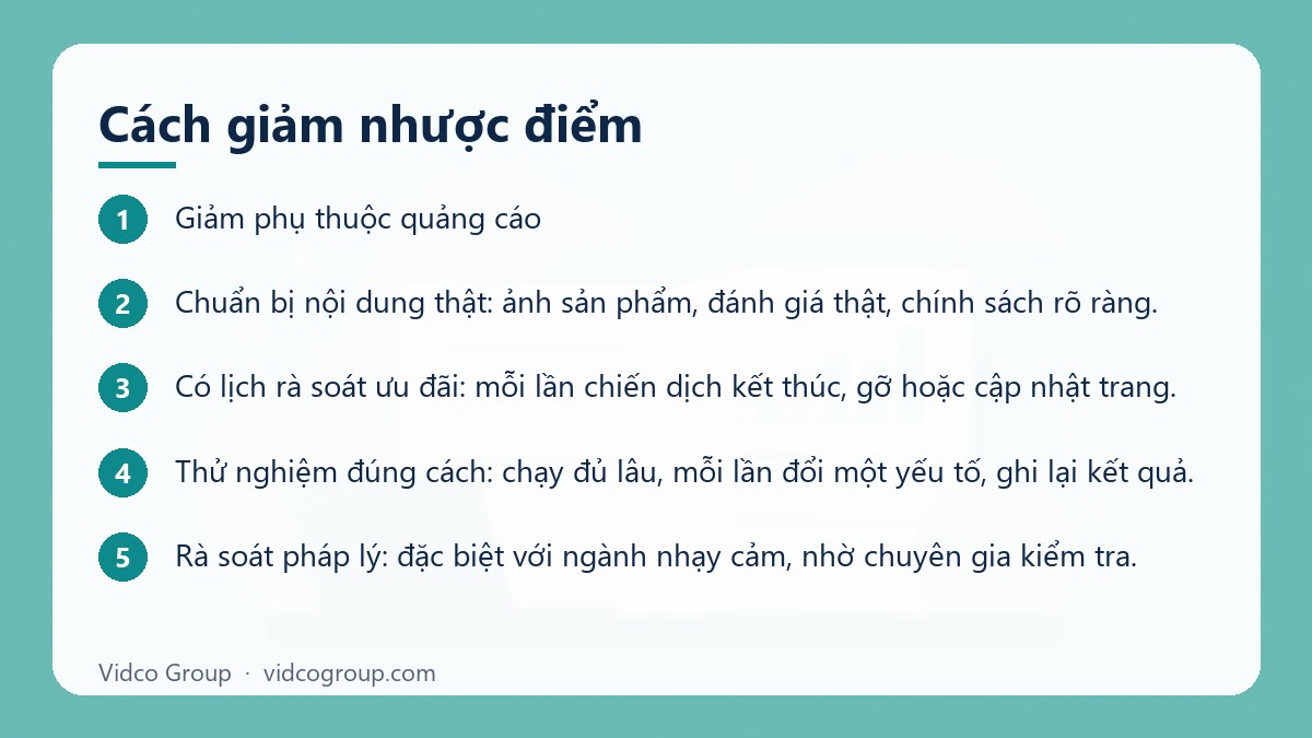 Các bước: Cách giảm nhược điểm