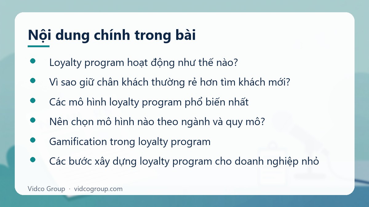 Nội dung chính: Loyalty Program là gì
