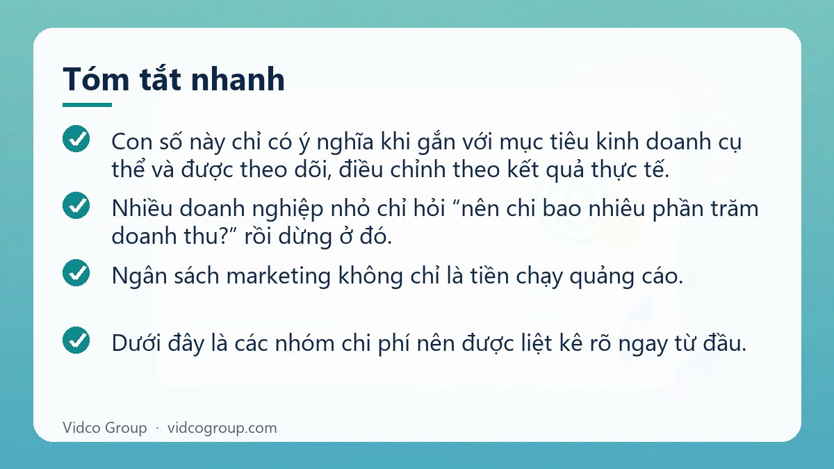 Tóm tắt nhanh: Marketing budget là gì