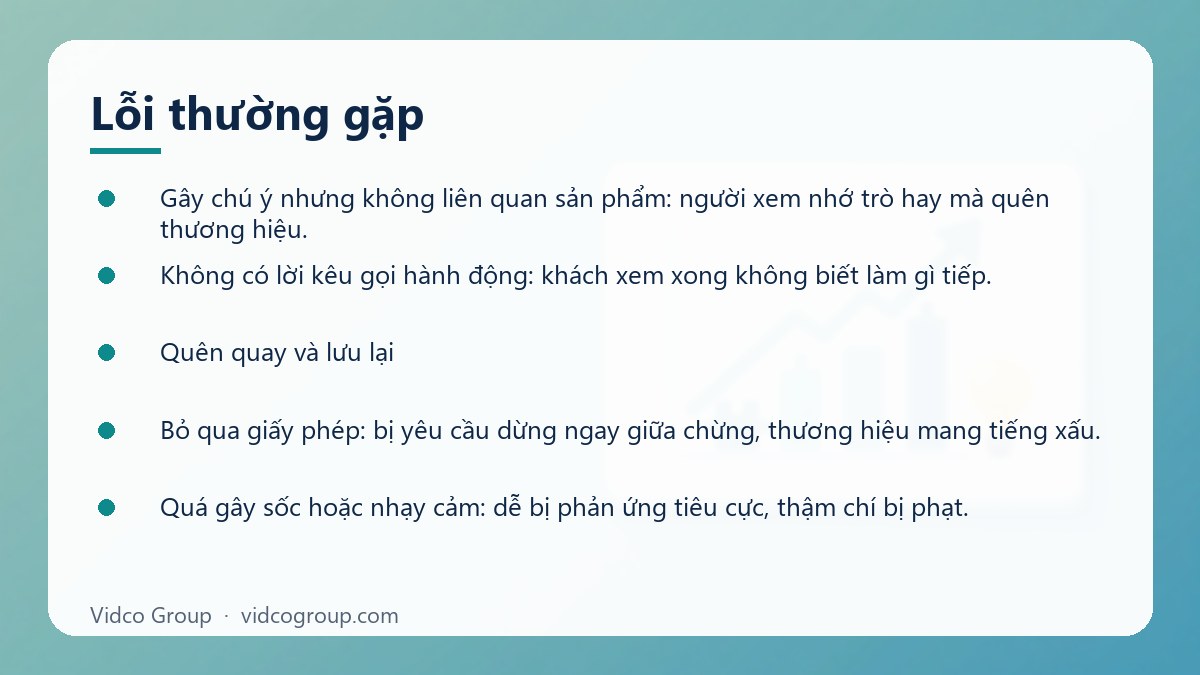 Danh sách: Lỗi thường gặp