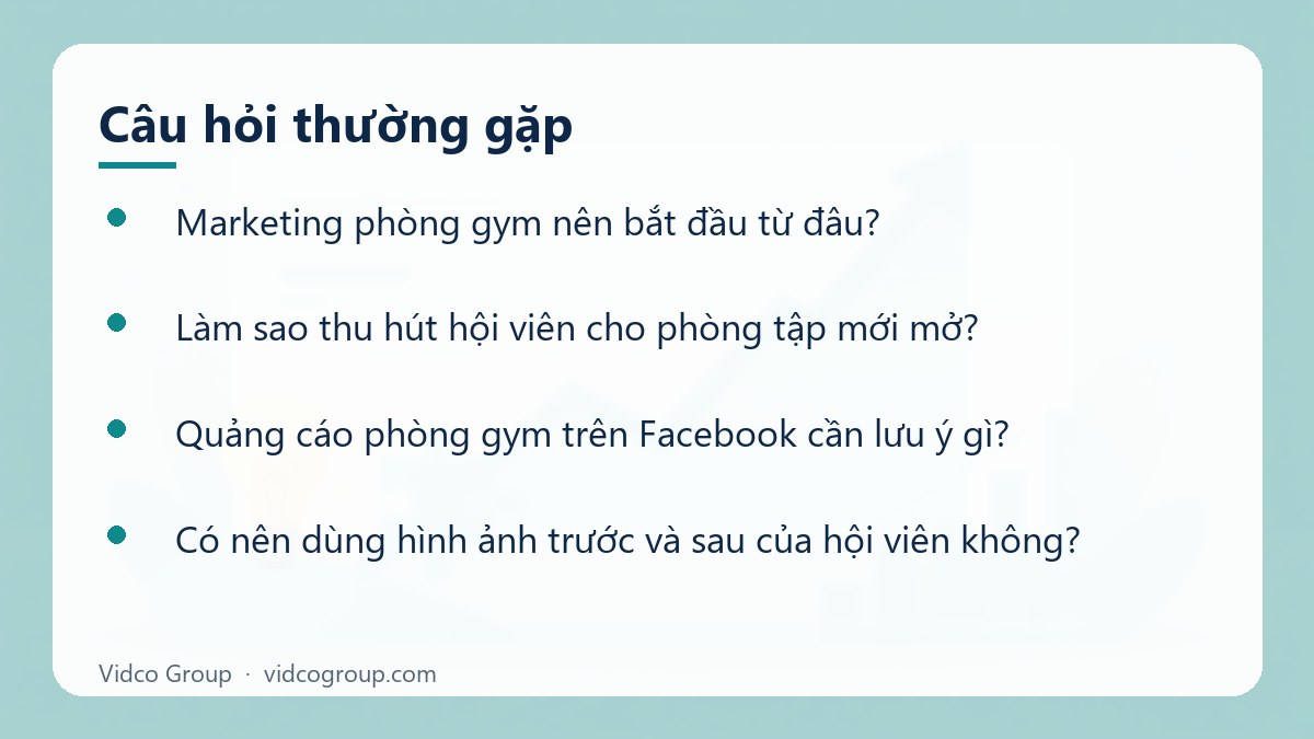 Một số câu hỏi thường gặp về Marketing phòng gym