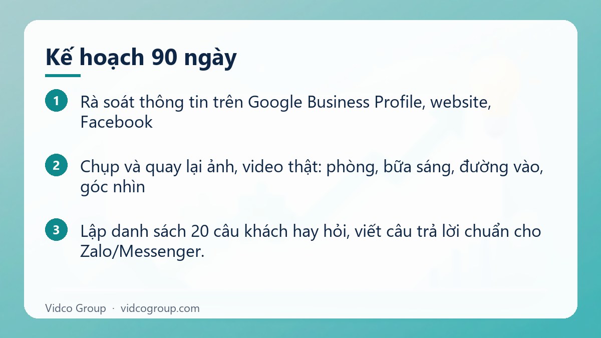 Các bước: Kế hoạch 90 ngày