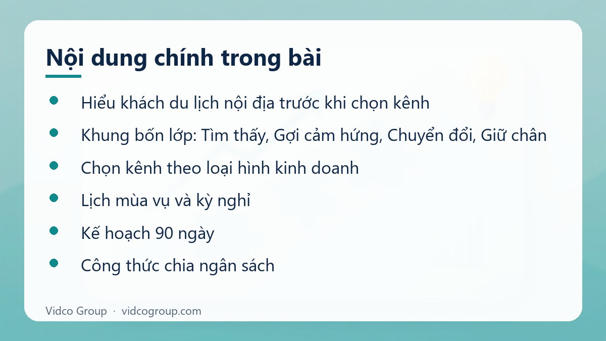 Nội dung chính: Giải pháp marketing thu hút khách du lịch nội địa