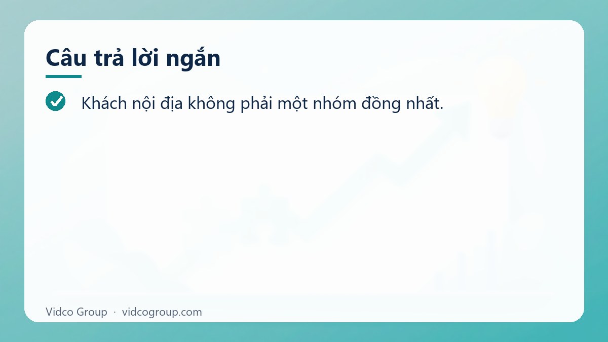 Câu trả lời ngắn: Giải pháp marketing thu hút khách du lịch nội địa