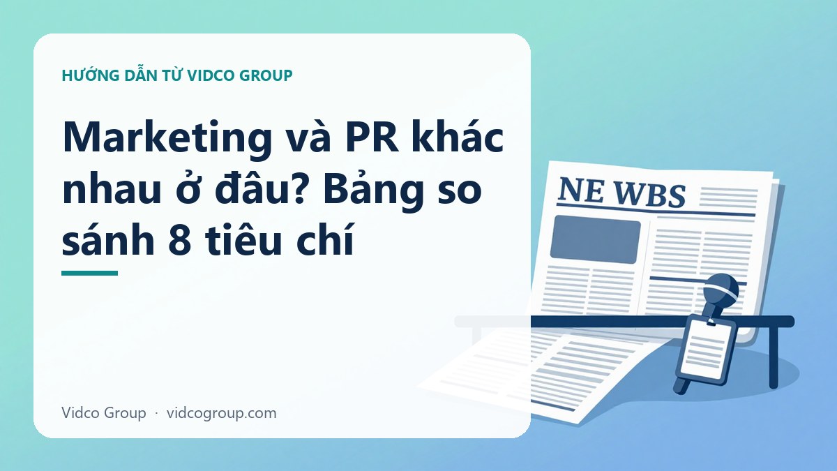 Marketing và PR khác nhau ở đâu? Bảng so sánh 8 tiêu chí