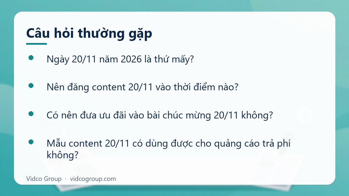 Một số câu hỏi thường gặp về Mẫu content 20/11 ngày Nhà giáo Việt Nam