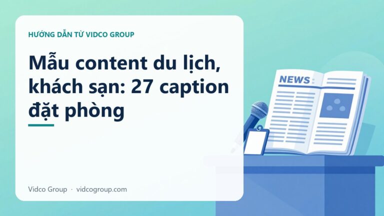 Mẫu content du lịch, khách sạn: 27 caption đặt phòng