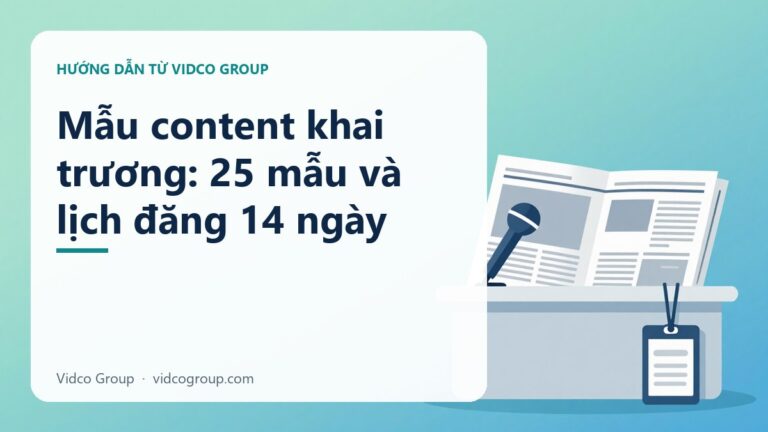Mẫu content khai trương: 25 mẫu và lịch đăng 14 ngày