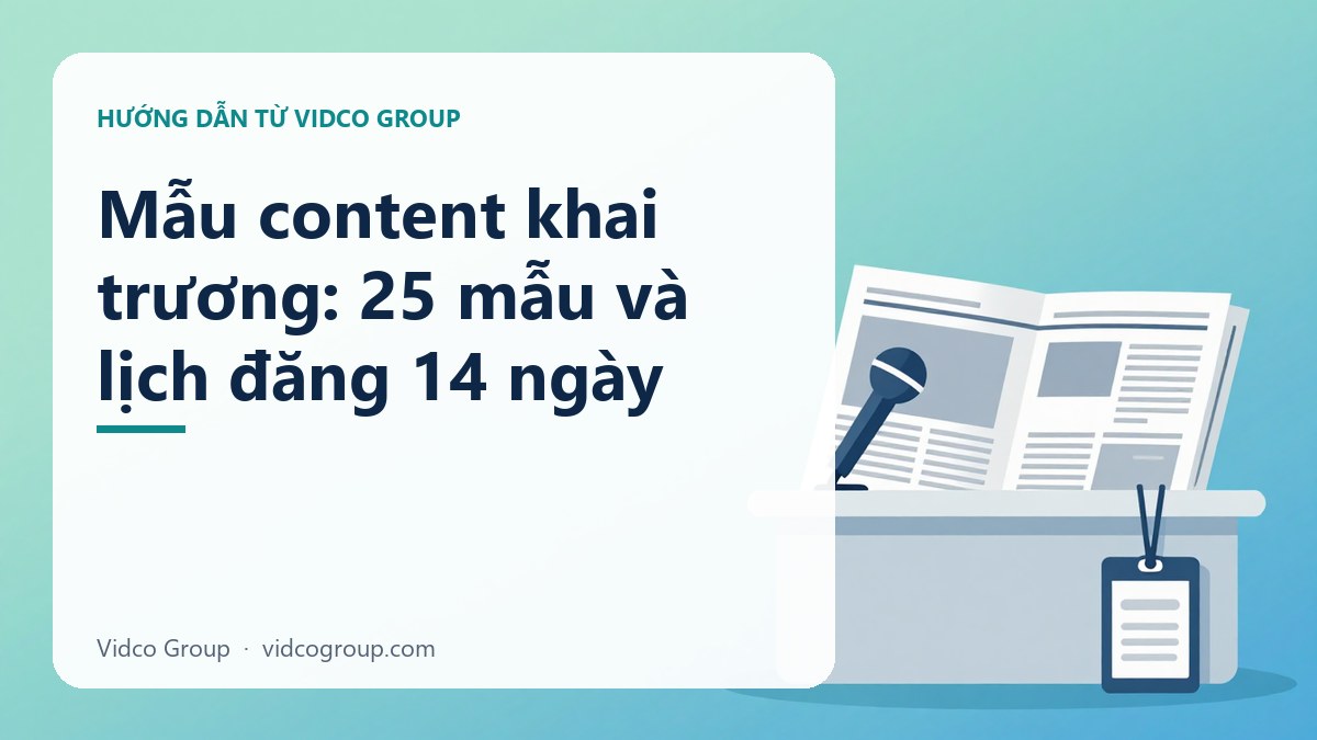 Mẫu content khai trương: 25 mẫu và lịch đăng 14 ngày