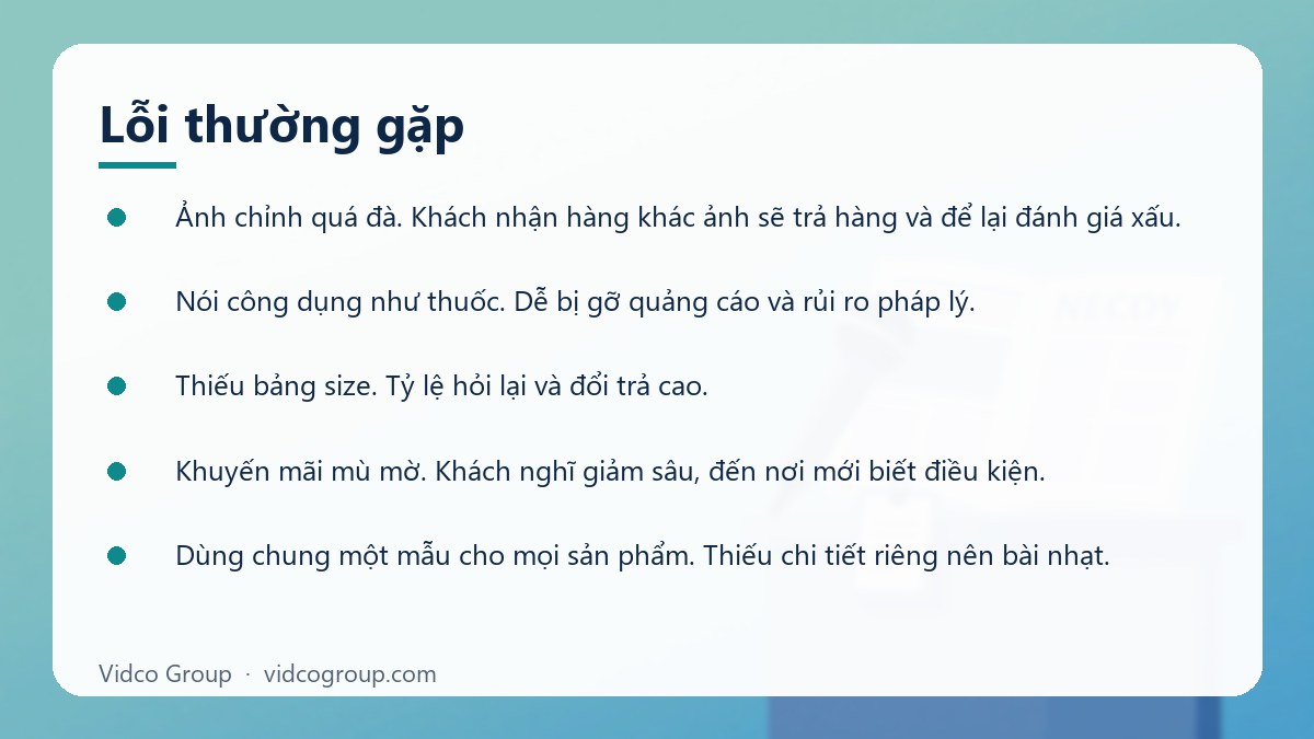 Danh sách: Lỗi thường gặp