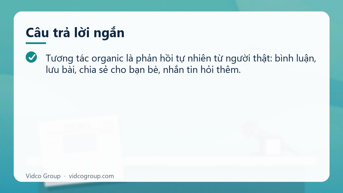 Câu trả lời ngắn: Mẫu content tương tác, câu like organic