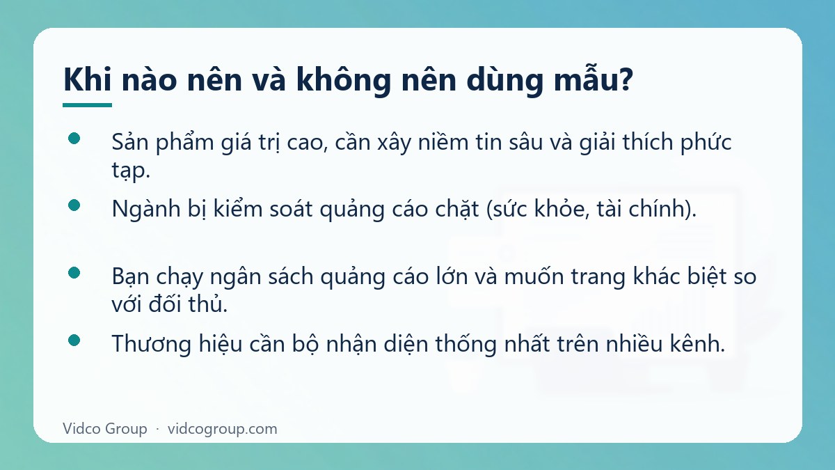 Danh sách: Khi nào nên và không nên dùng mẫu?