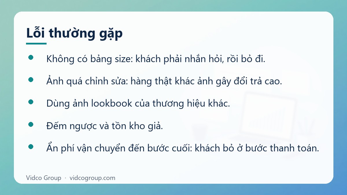 Danh sách: Lỗi thường gặp