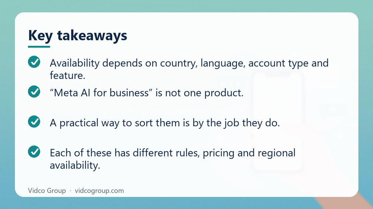 Key takeaways: Meta AI for Business
