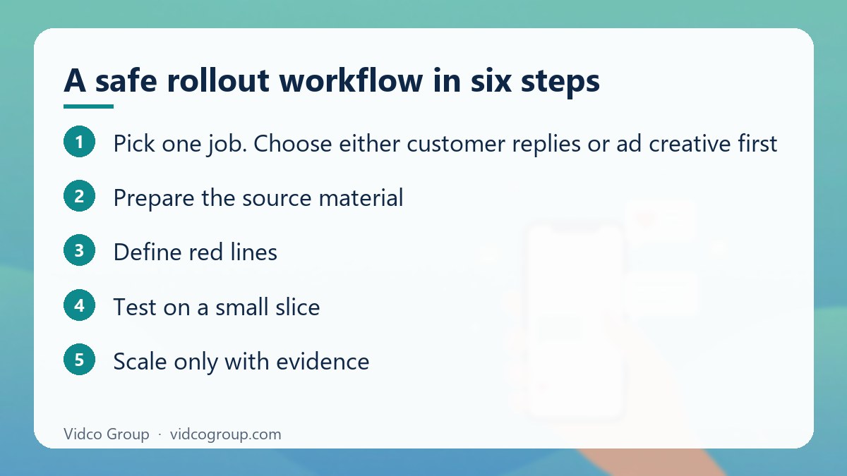 Steps: A safe rollout workflow in six steps