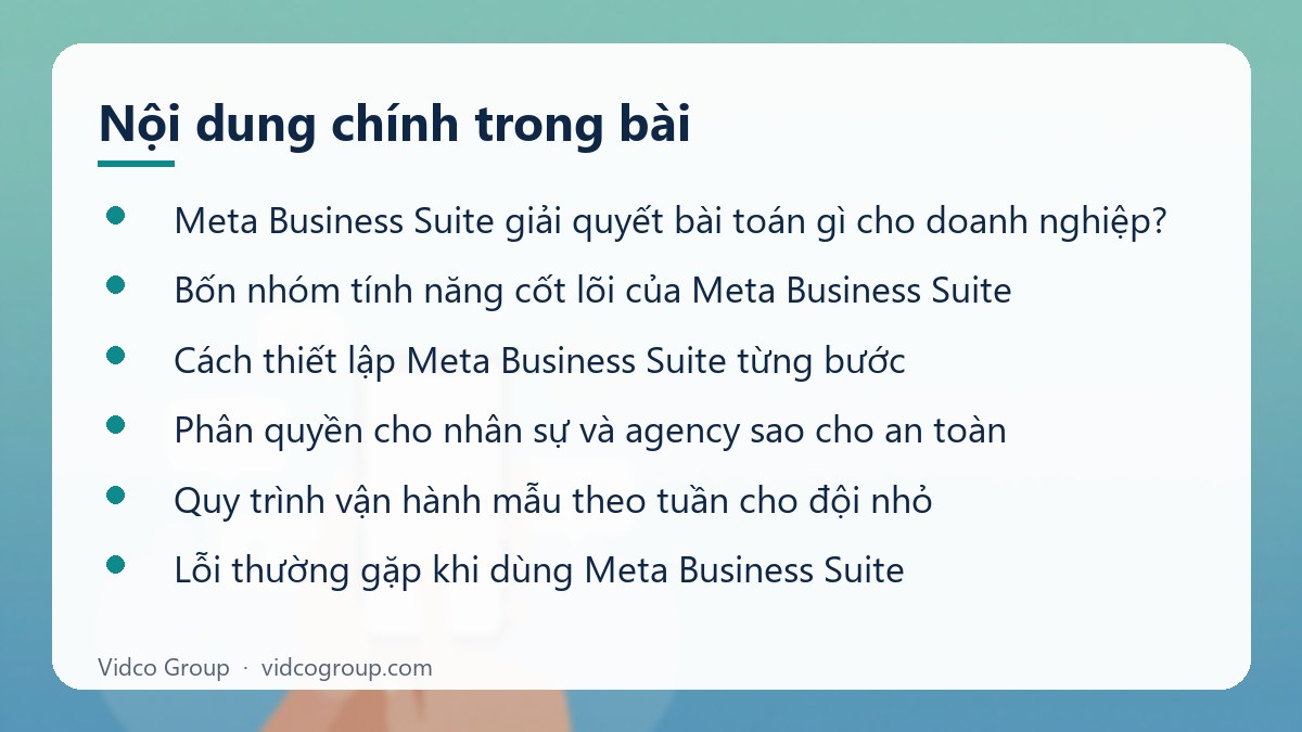 Nội dung chính: Meta Business Suite là gì