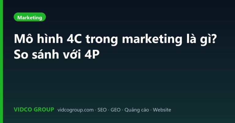Mô hình 4C trong marketing là gì? So sánh với 4P