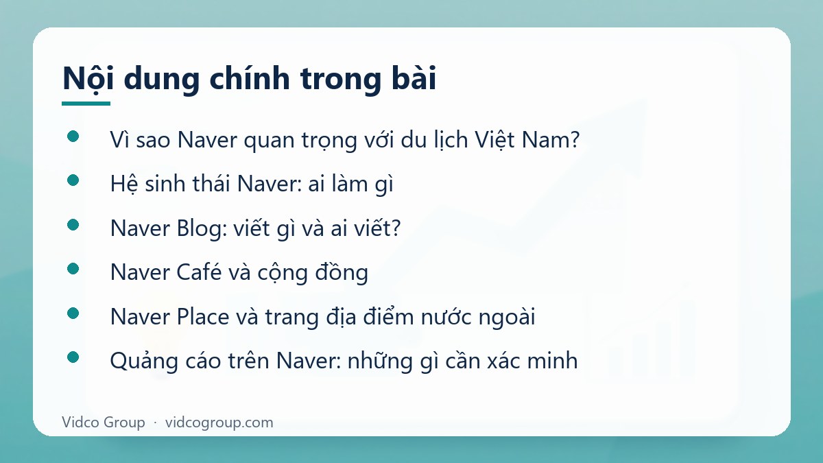 Nội dung chính: Naver marketing du lịch