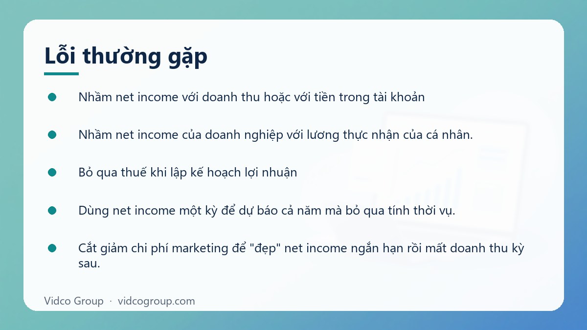 Danh sách: Lỗi thường gặp