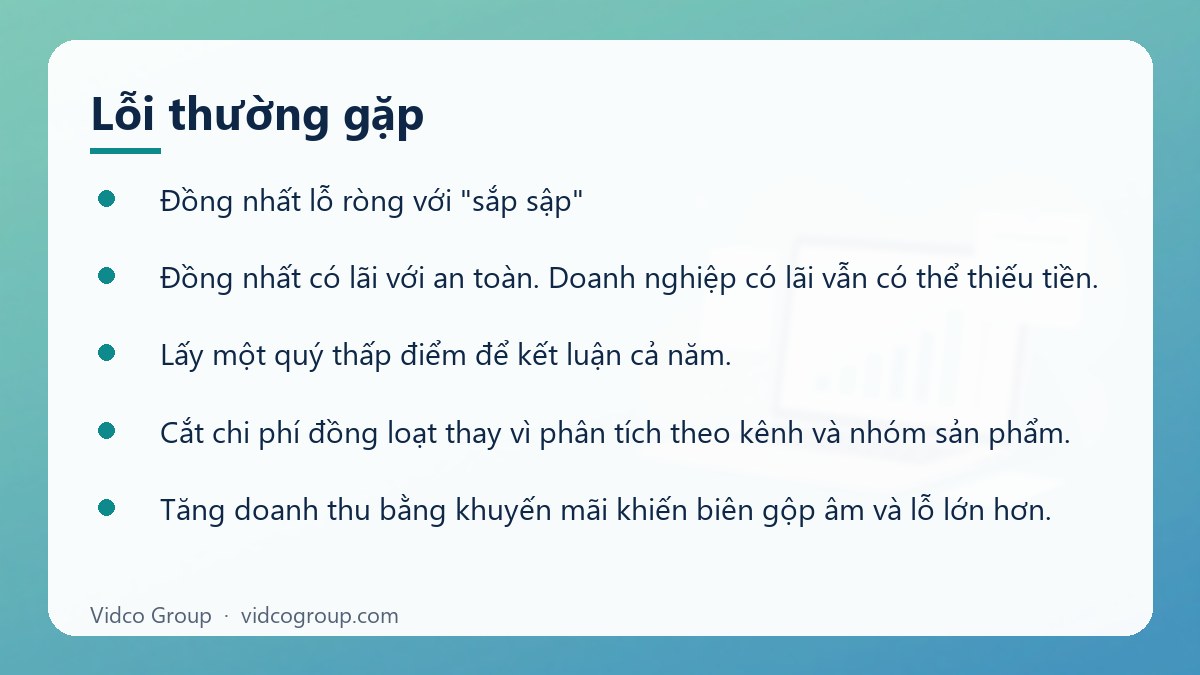 Danh sách: Lỗi thường gặp