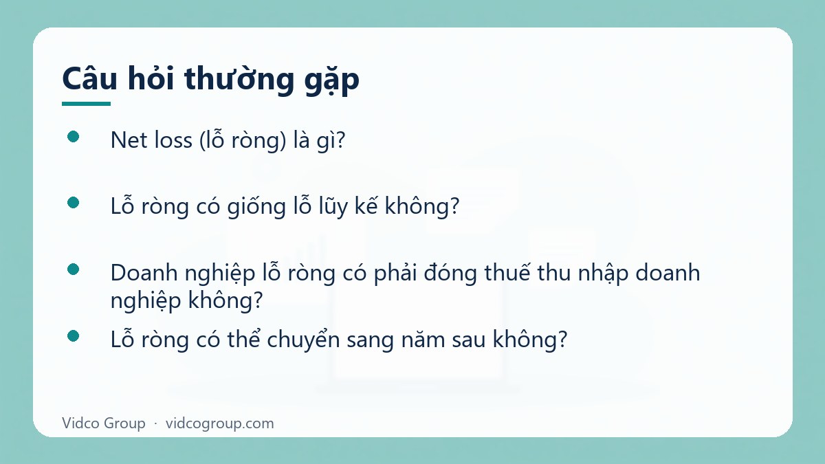 Một số câu hỏi thường gặp về Net loss (lỗ ròng) là gì