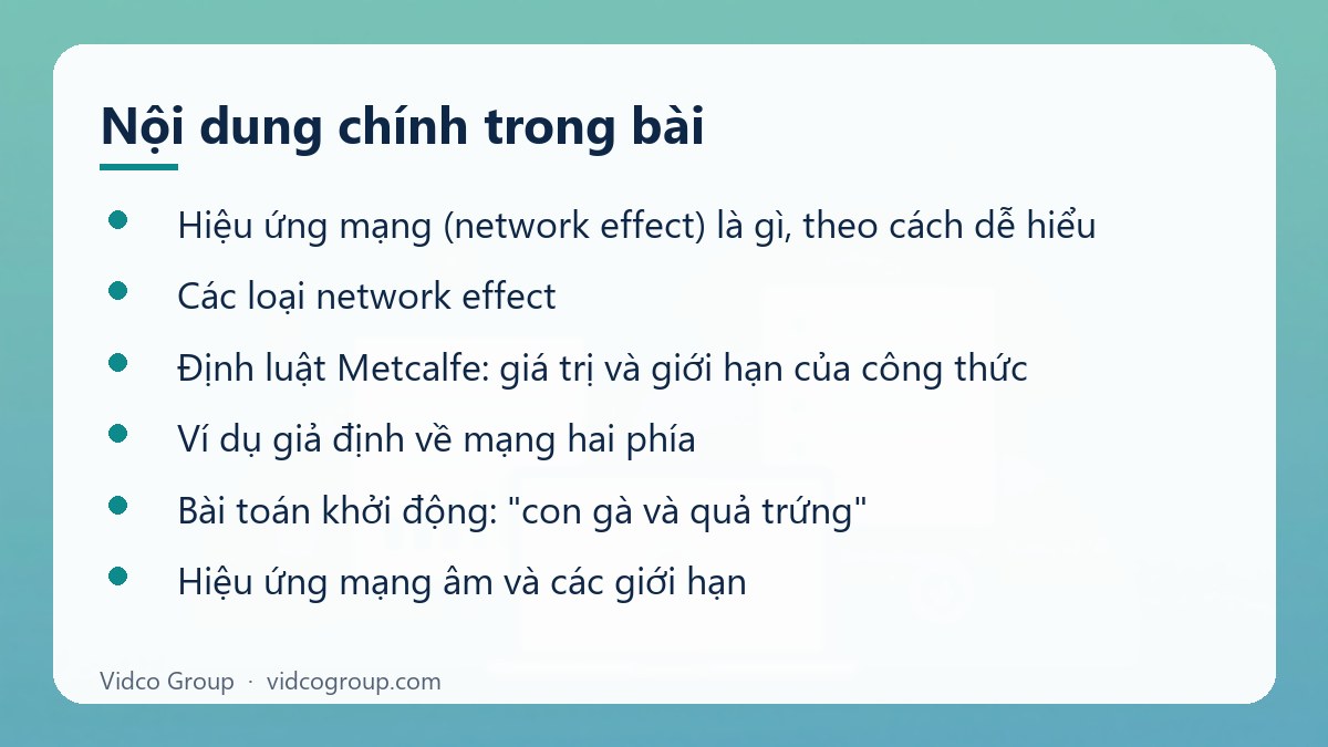 Nội dung chính: Network effect (hiệu ứng mạng) là gì