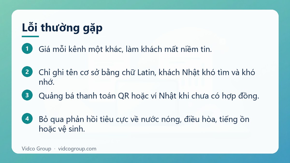 Các bước: Lỗi thường gặp