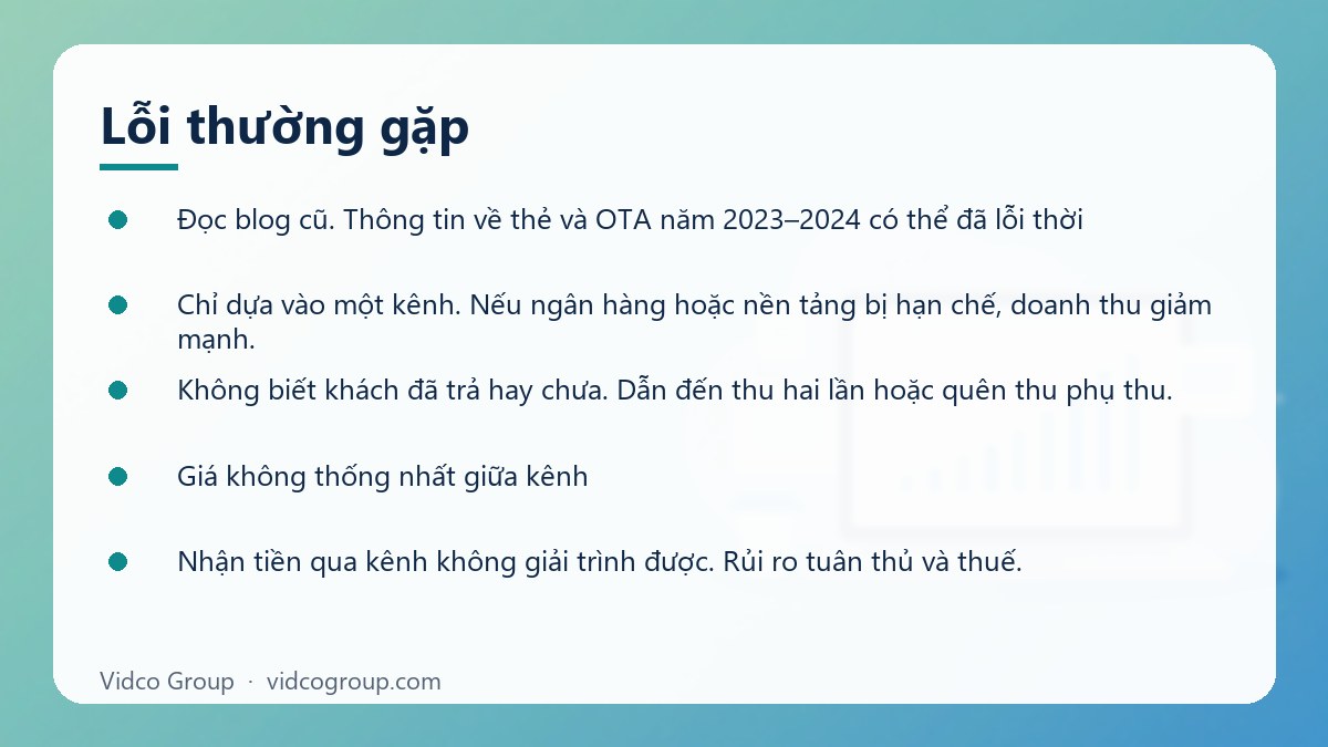Danh sách: Lỗi thường gặp