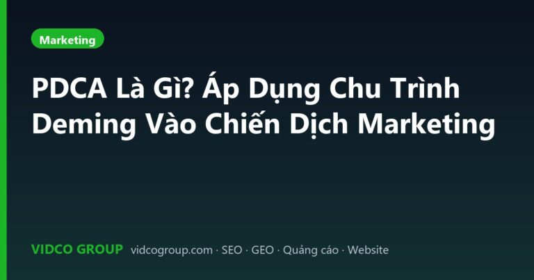 PDCA Là Gì? Áp Dụng Chu Trình Deming Vào Chiến Dịch Marketing