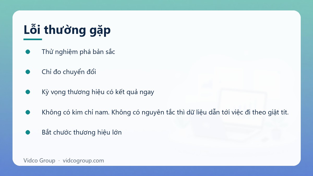 Danh sách: Lỗi thường gặp