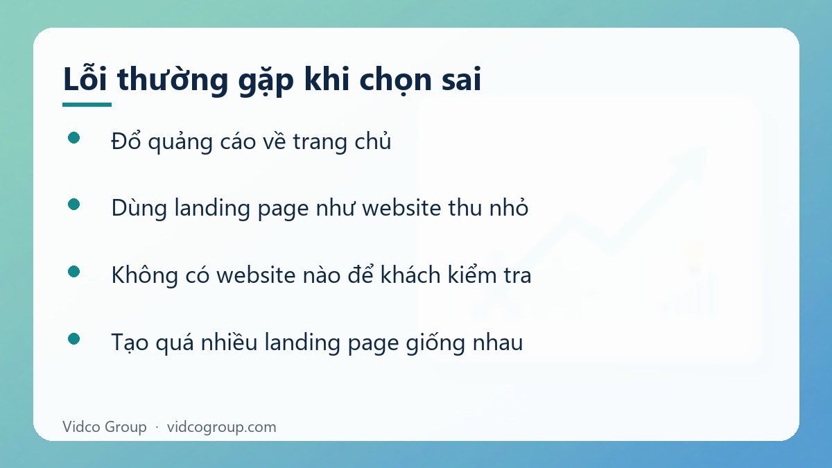 Danh sách: Lỗi thường gặp khi chọn sai