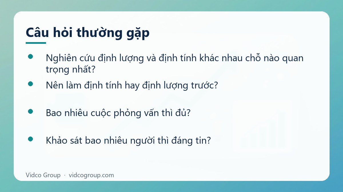 Một số câu hỏi thường gặp về Phân biệt nghiên cứu định lượng và định tính trong marketing