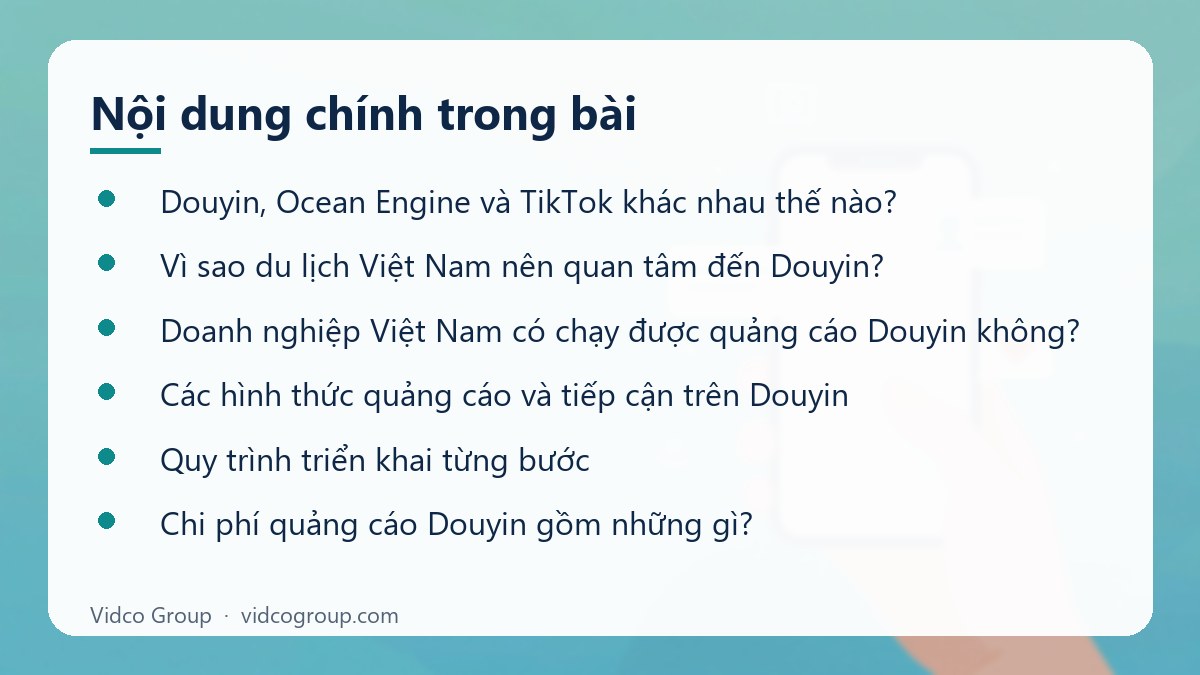 Nội dung chính: Quảng cáo Douyin cho du lịch