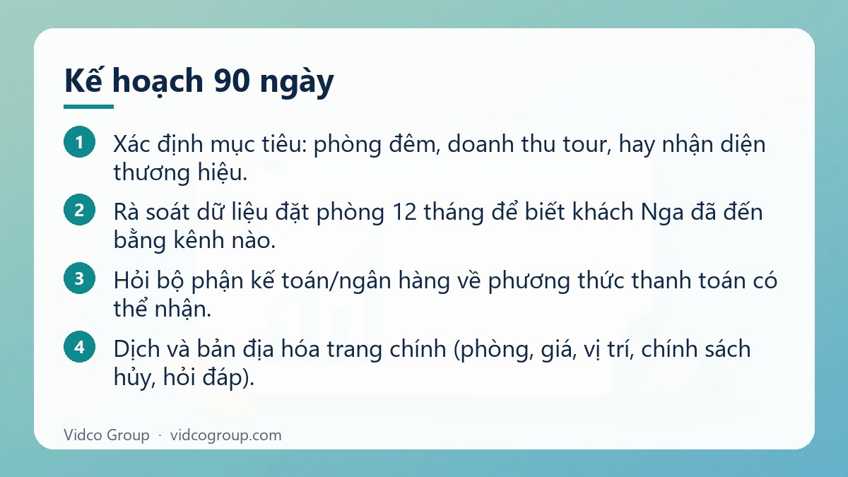 Các bước: Kế hoạch 90 ngày