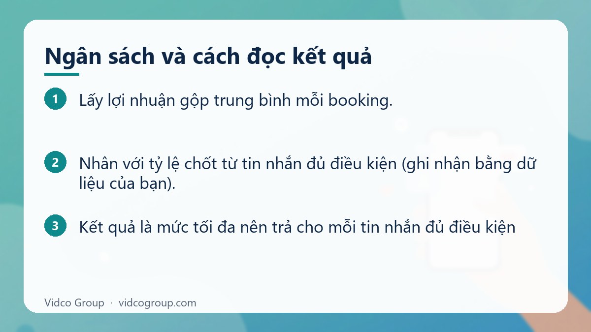 Các bước: Ngân sách và cách đọc kết quả
