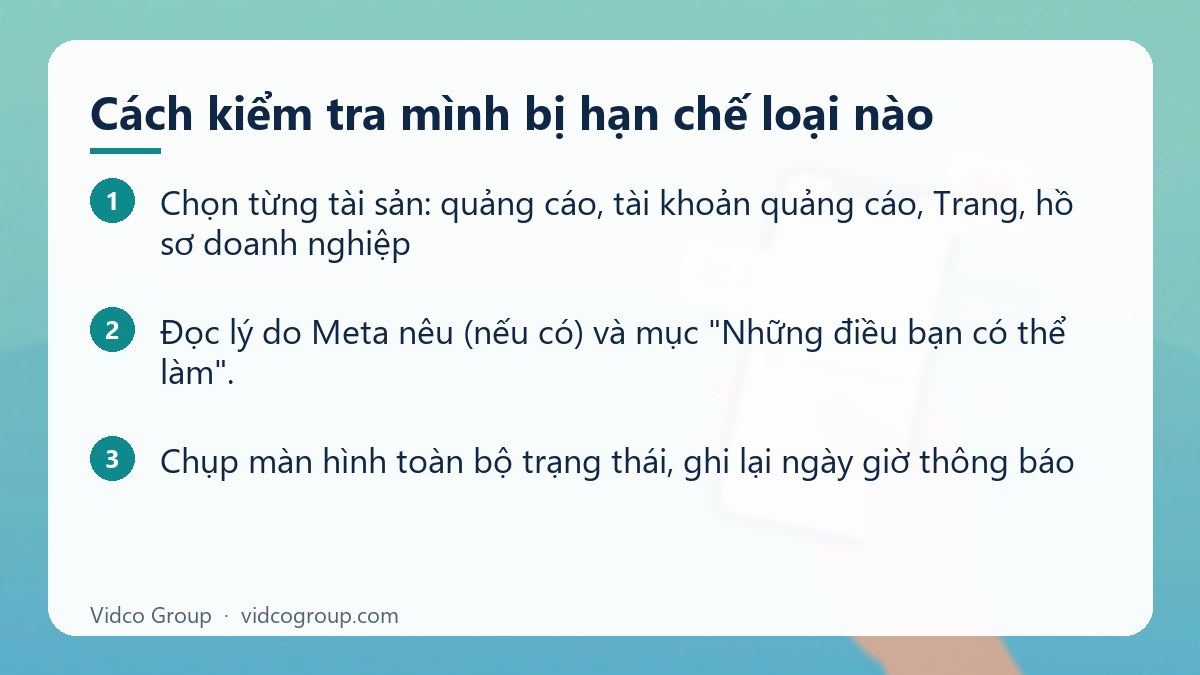 Các bước: Cách kiểm tra mình bị hạn chế loại nào
