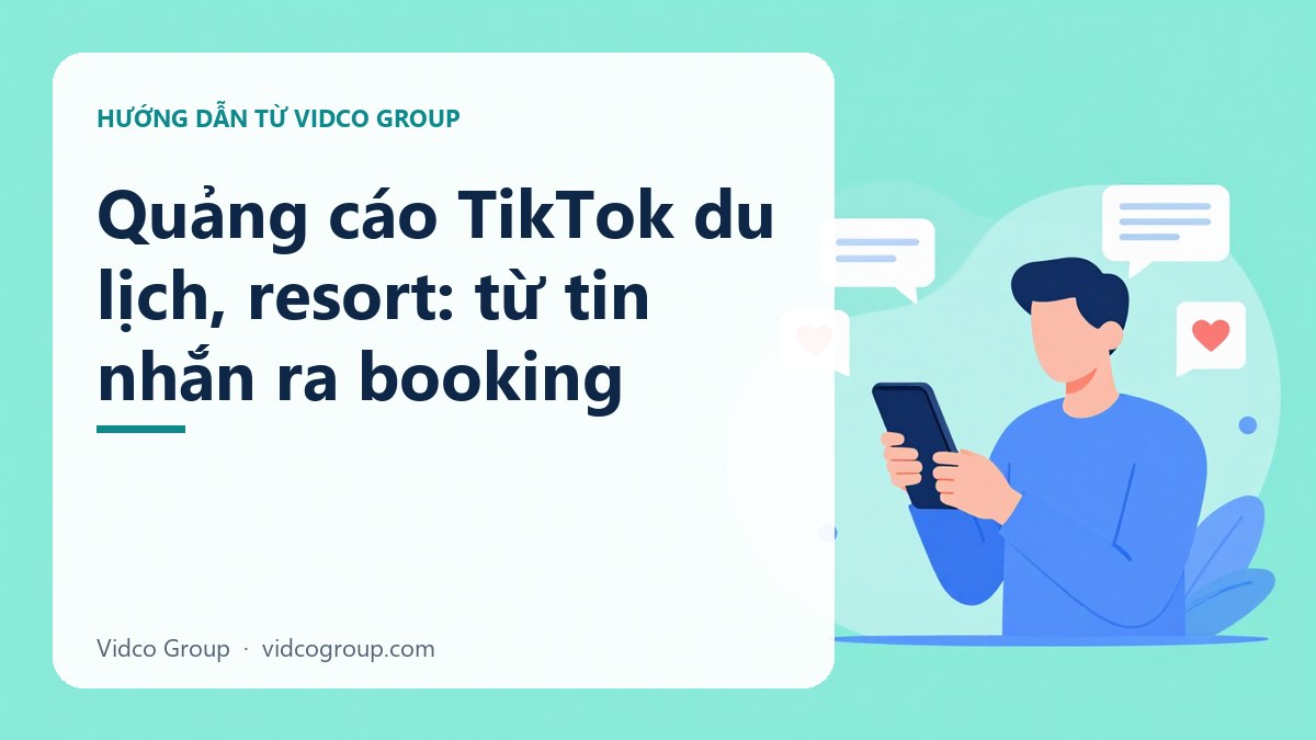 Quảng cáo TikTok du lịch, resort: từ tin nhắn ra booking