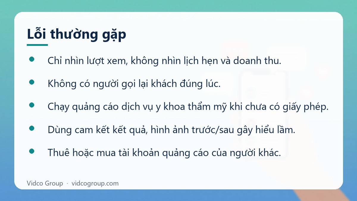 Danh sách: Lỗi thường gặp