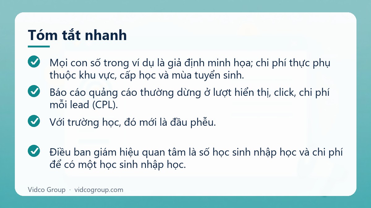 Tóm tắt nhanh: Quảng cáo trường học